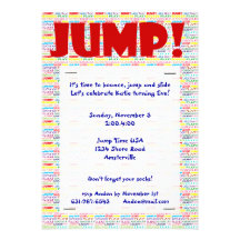 Jump Words Invitation