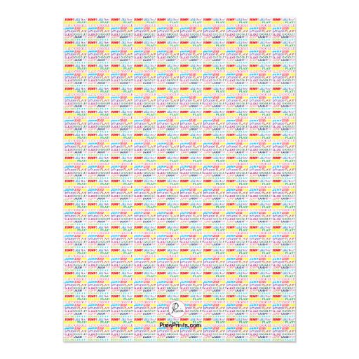 Jump Words Invitation