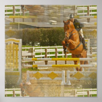 Jumper Horse Show Poster Print