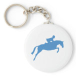 Jumper Horse Silhouette (blue) Keychains