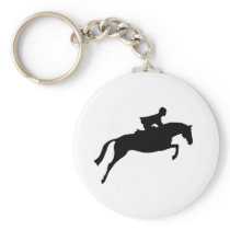 Jumper Horse Silhouette Key Chains