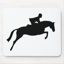 Jumper Horse Silhouette Mouse Pads