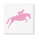 Jumper Horse Silhouette (pink) magnets