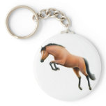 Jumping Bay Horse Keychain