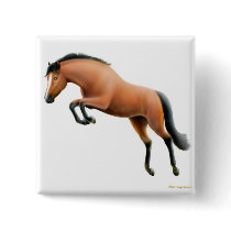 Jumping Bay Horse Pin buttons