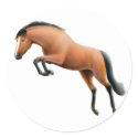 Jumping Bay Horse Sticker