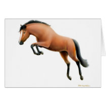 Jumping Bay Thoroughbred Card by twopurringcats Jumping Bay Thoroughbred Card