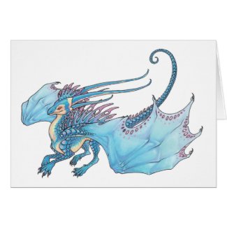 Jumping Blue Lacewing Dragon card card