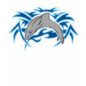 Jumping bottle nose dolphin lady's shirt