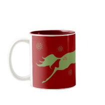 Jumping Christmas Horse mugs