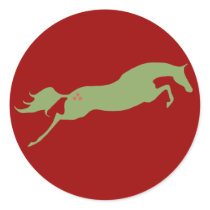 Jumping Christmas Horse stickers
