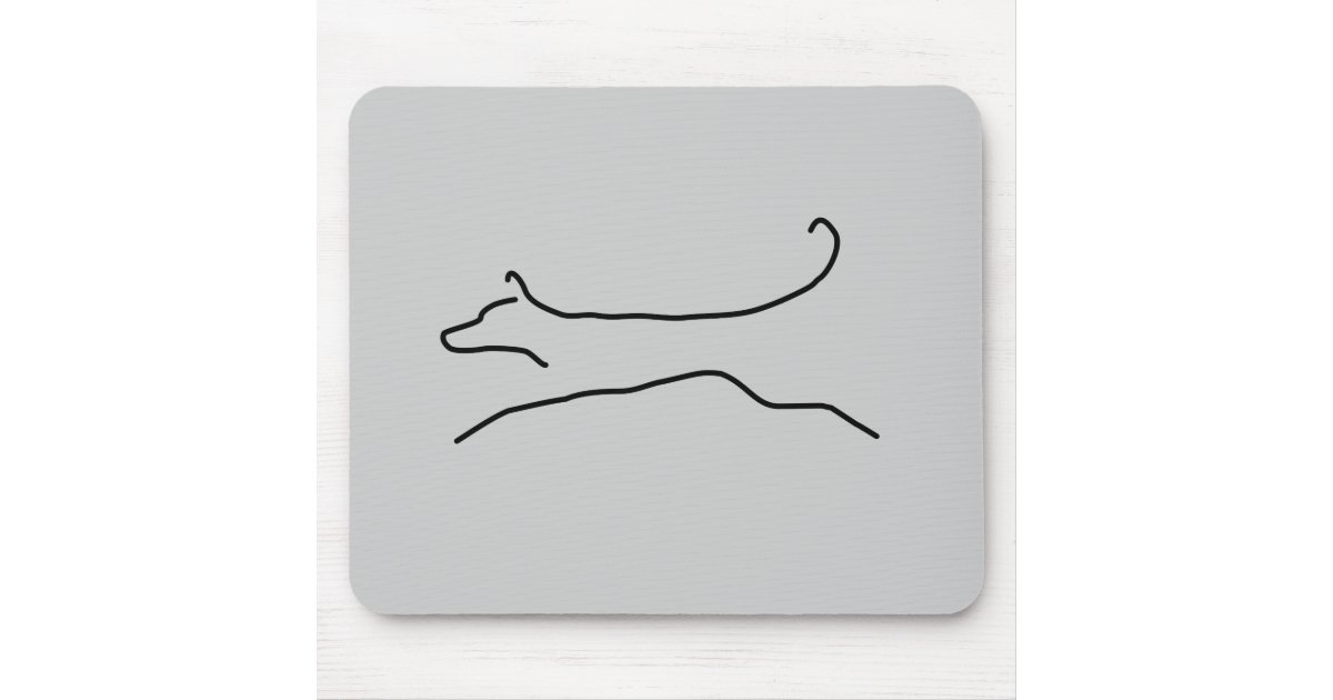 Drawing Lines With Mouse In Java : Jumping dog line drawing mouse pad zazzle