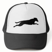 Jumping Dog Silhouette hats
