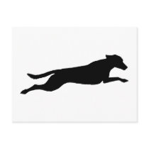Jumping Dog Silhouette postcards