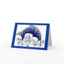 jumping dolphin note card