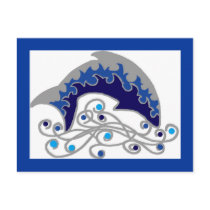 jumping dolphin postcard