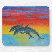 Jumping Dolphins Mousepad