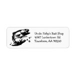 Jumping Fish Trout or Bass Return Address Labels