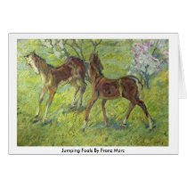 Jumping Foals By Franz Marc Card