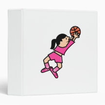 Jumping girl vinyl binders