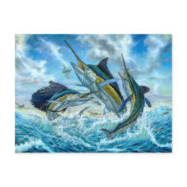 Jumping Grand Slam And Flyingfish Postcards