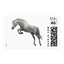 Jumping Gray Horse Postage