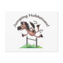 Jumping Holsteiners! postcards