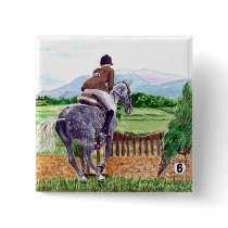 Jumping Horse Button by mozache Jumping Horse Button