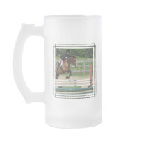 Jumping Horse Frosted Beer Mug