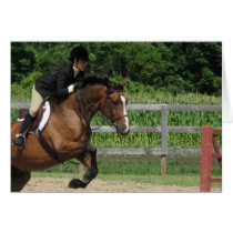 Jumping Horse Greeting Card