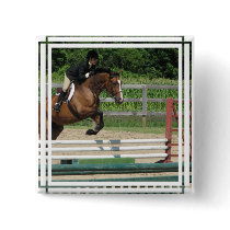Jumping Horse Square Pin