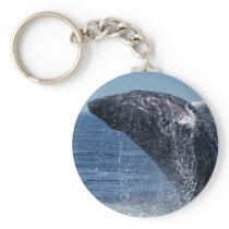 Jumping Humpback Whale Keychain