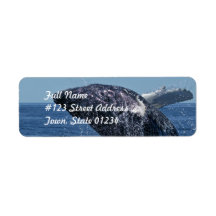 Jumping Humpback Whale  Mailing Labels