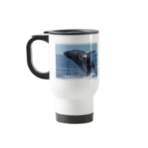 Jumping Humpback Whale  Plastic Travel Mug