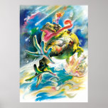 Jumping in the rainy day poster