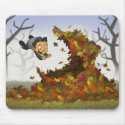 “Jumping into Leaves” mousepads