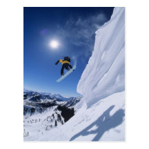 Jumping into Snake Creek Canyon from Clayton 2 Postcard