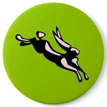 Jumping Jack Rabbit buttons by tshirtsatfirstsite Jumping Jack Rabbit buttons