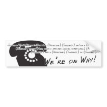 Jumping Long Phrases Template, We're on Way! bumper stickers by satelliteg Jumping Long Phrases Template, We're on Way! bumper stickers