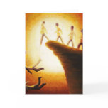 Jumping off the cliff greeting card