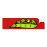 Jumping Peas Doodle Art Bumper Sticker