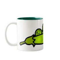 Jumping Peas Doodle Art Mug