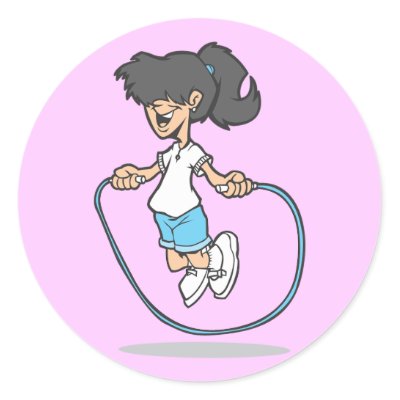 Cartoon Girl And Boy Walking. A cute cartoon girl jumping
