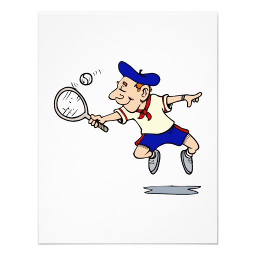 Jumping Tennis Kid Custom Announcements