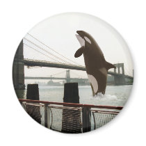 Jumping the Brooklyn Bridge Magnet by thehatch Jumping the Brooklyn Bridge Magnet