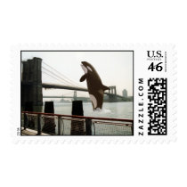 Jumping the Brooklyn Bridge Stamp