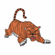 Jumping Tiger embroidered shirts by ZazzleEmbroidery Jumping Tiger embroidered shirts