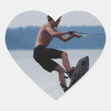 Jumping Wakeboarder  Stickers