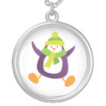 Jumping Winter Penguin Pendant