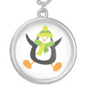 Jumping Winter Penguin Pendant